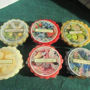 YANKEE CANDLE WAX MELTS/TARTS/6 ASSORTED/NEW OLD STOCK